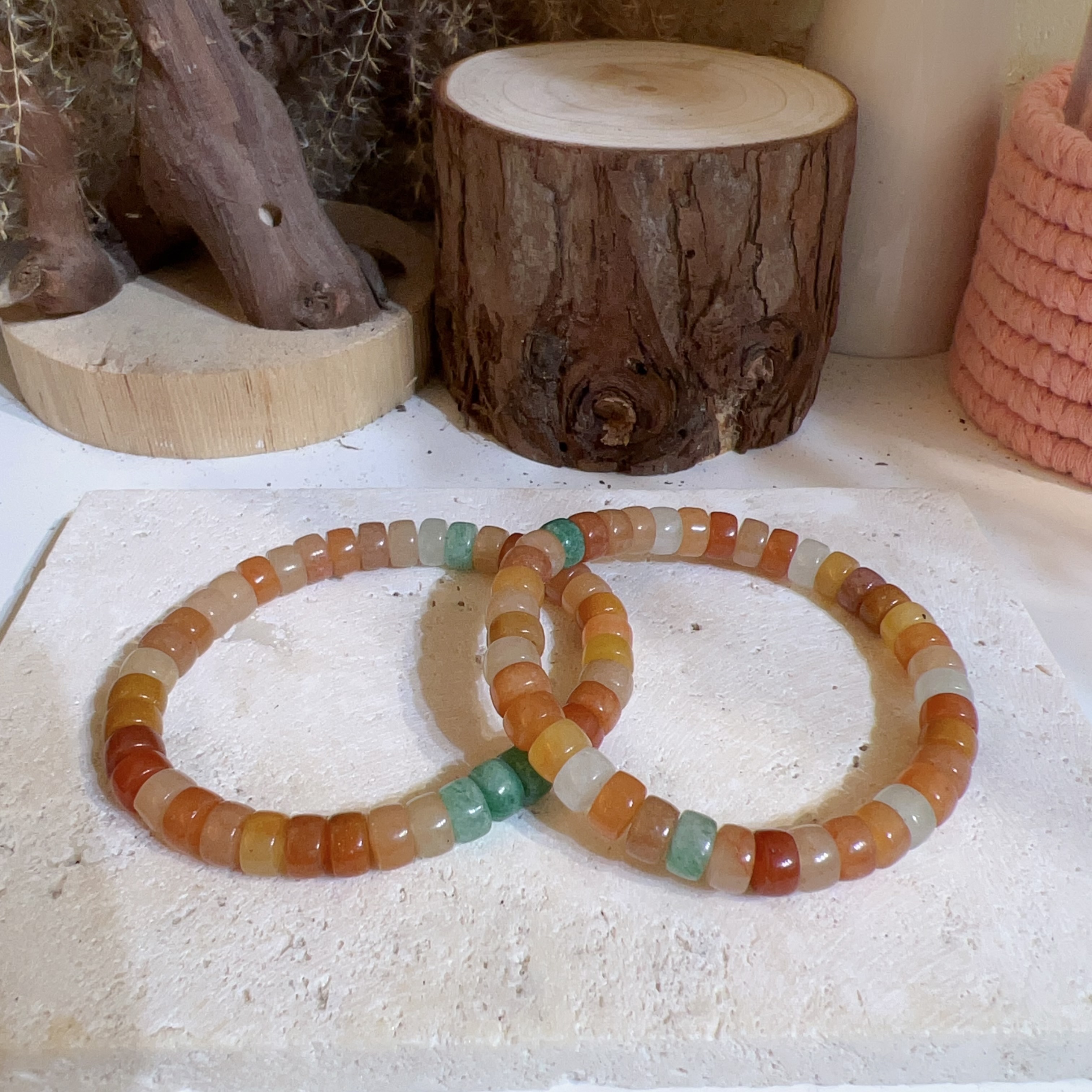 金絲玉直切珠手串 7mm