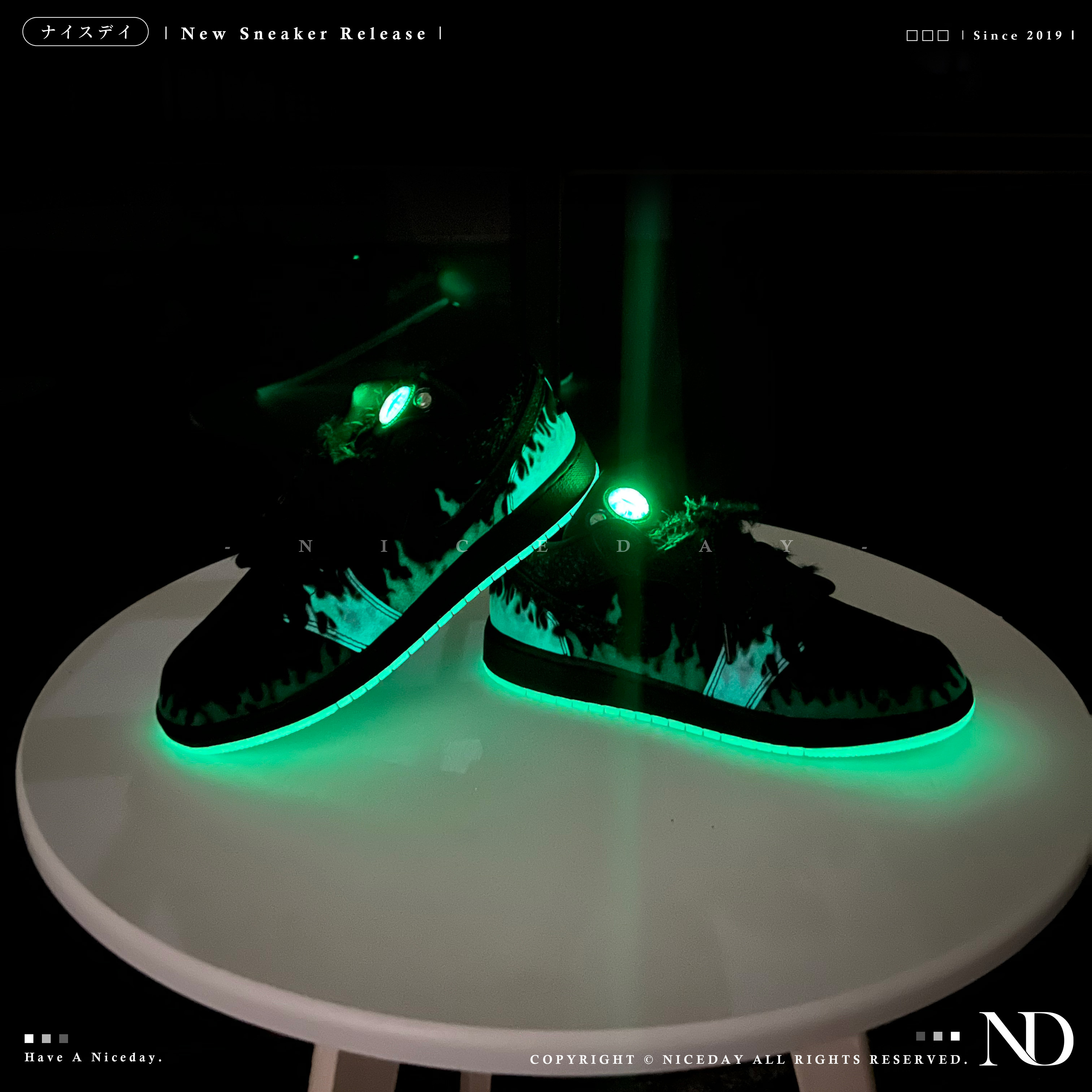 NICEDAY 代購 Air Jordan 1 Halloween Black Cat 萬聖節黑貓 限定款 貓眼 發光 夜光 特殊款