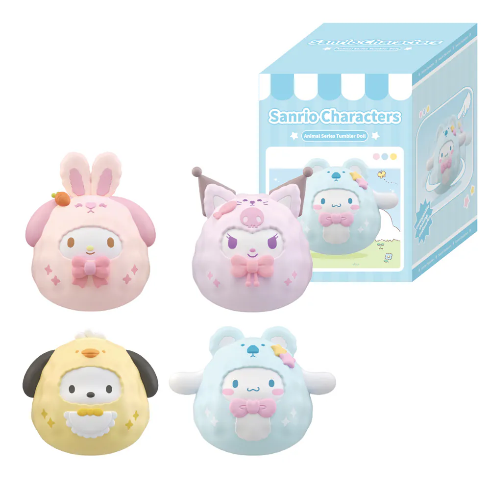 《 三麗鷗 Sanrio 》 Sanrio-小動物不倒翁桌面公仔(盲盒) 隨機出貨一款