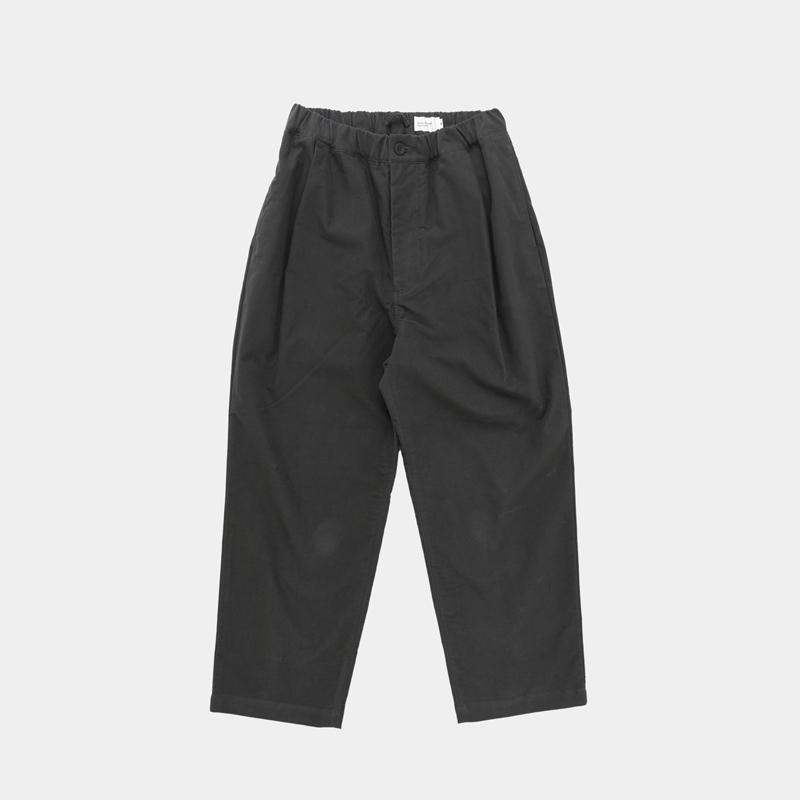 Still By Hand Stretch Moleskin One Tuck Easy Pants Char