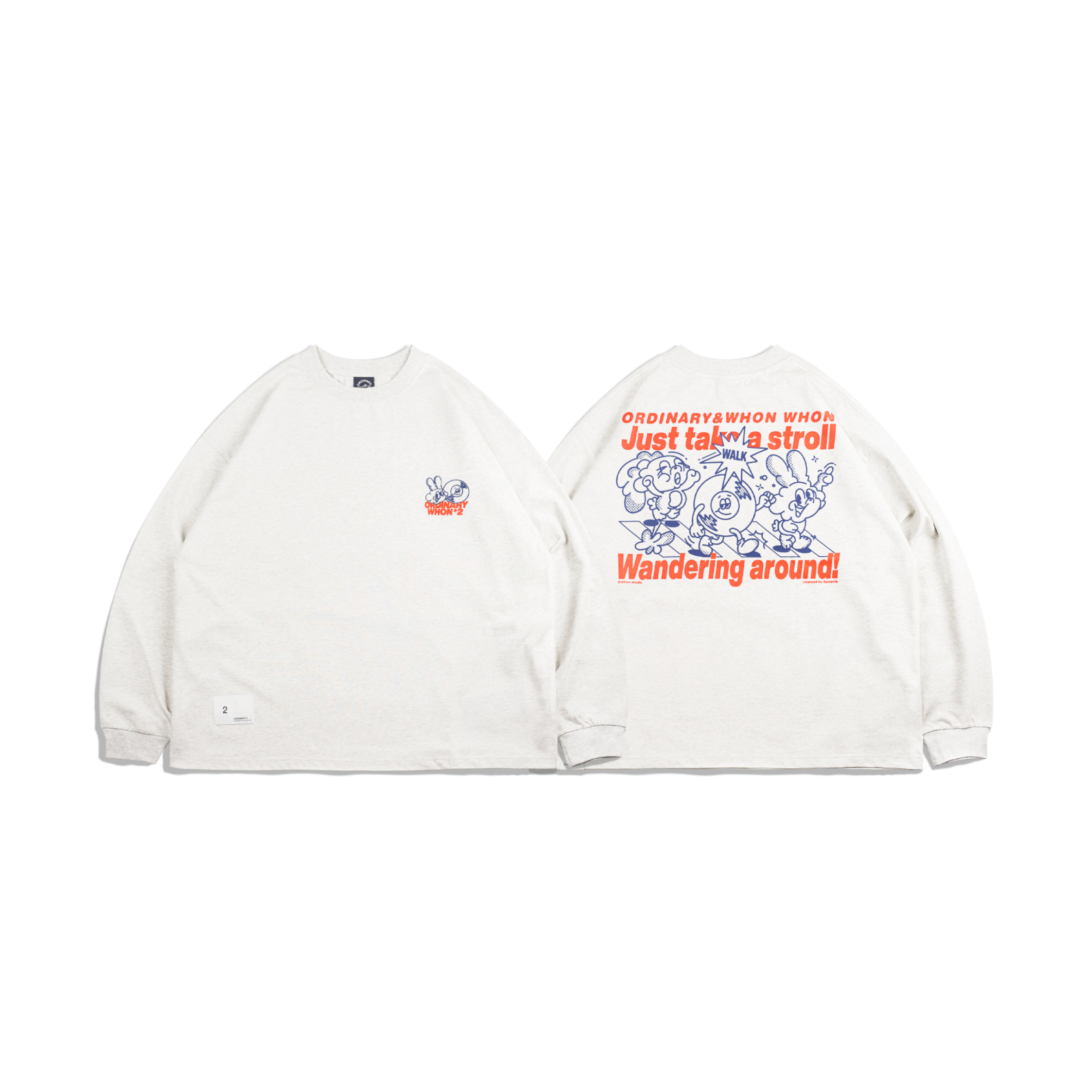 ORDINARY X WHONWHON 美式角色集合長TEE