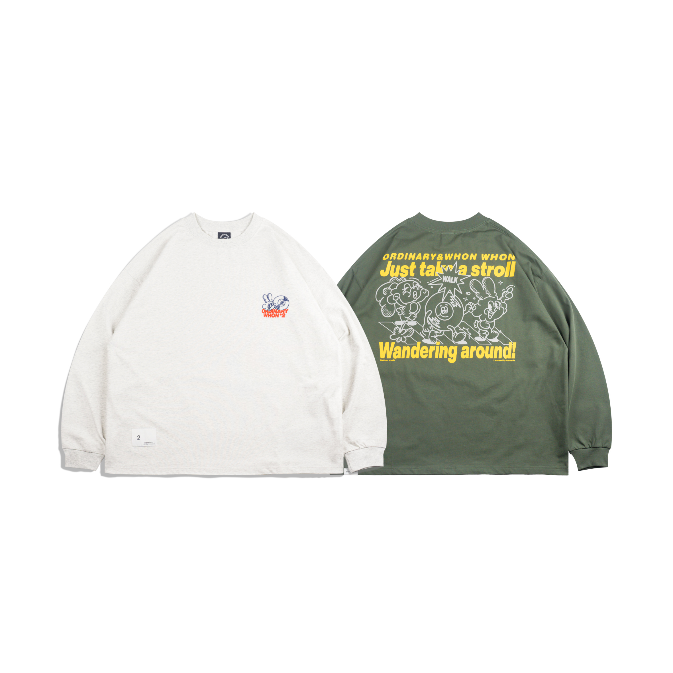 ORDINARY X WHONWHON 美式角色集合長TEE