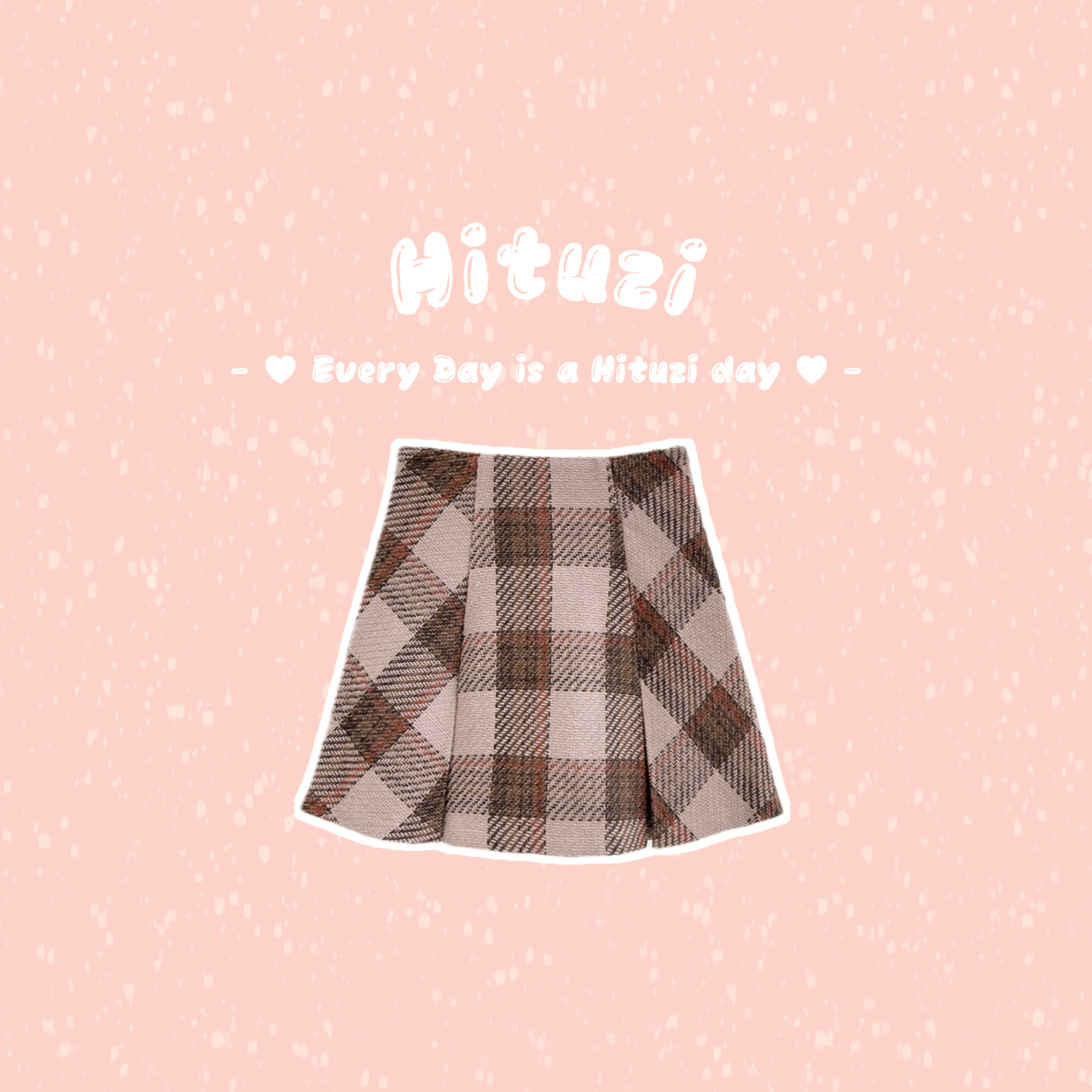 草莓巧克力格紋裙