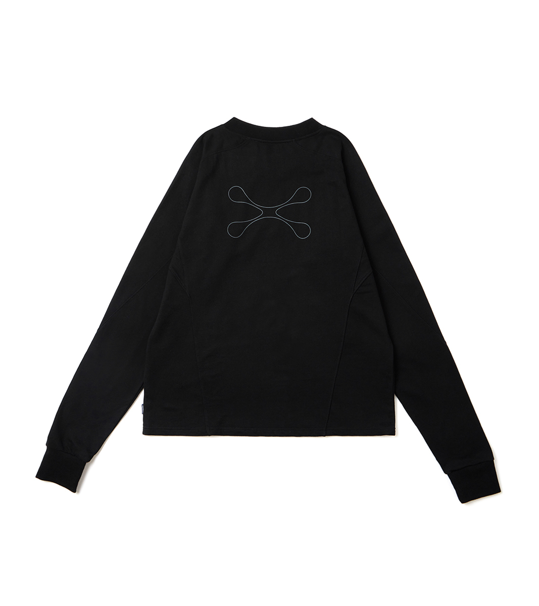 nozzle quiz® / Solid Football L/S Tee - 黑色 Black