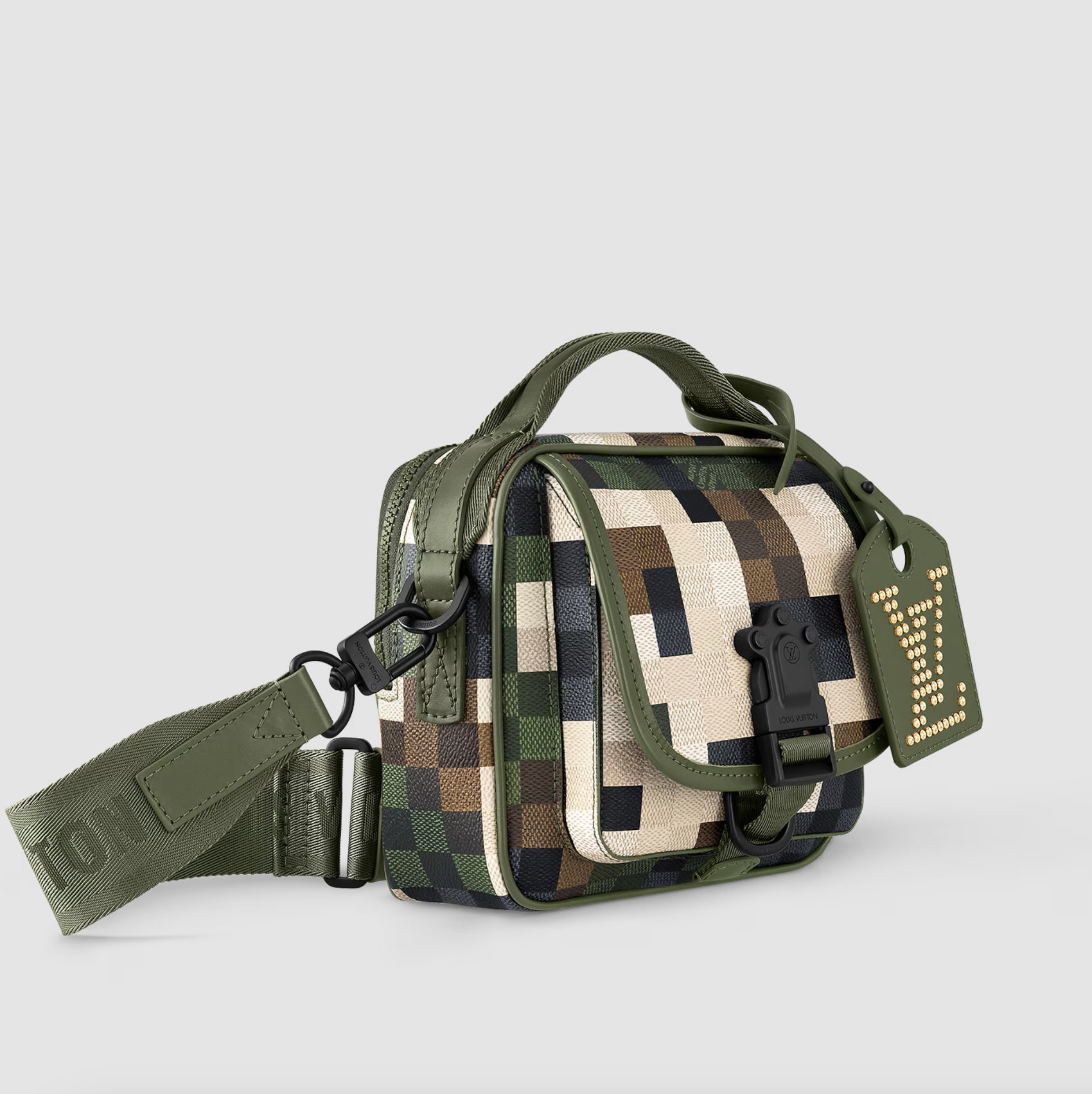 LV LOUIS VUITTON QUEST MESS.DAMO.GREEN zo 菲董 秀款 郵差包 SS24-M24450