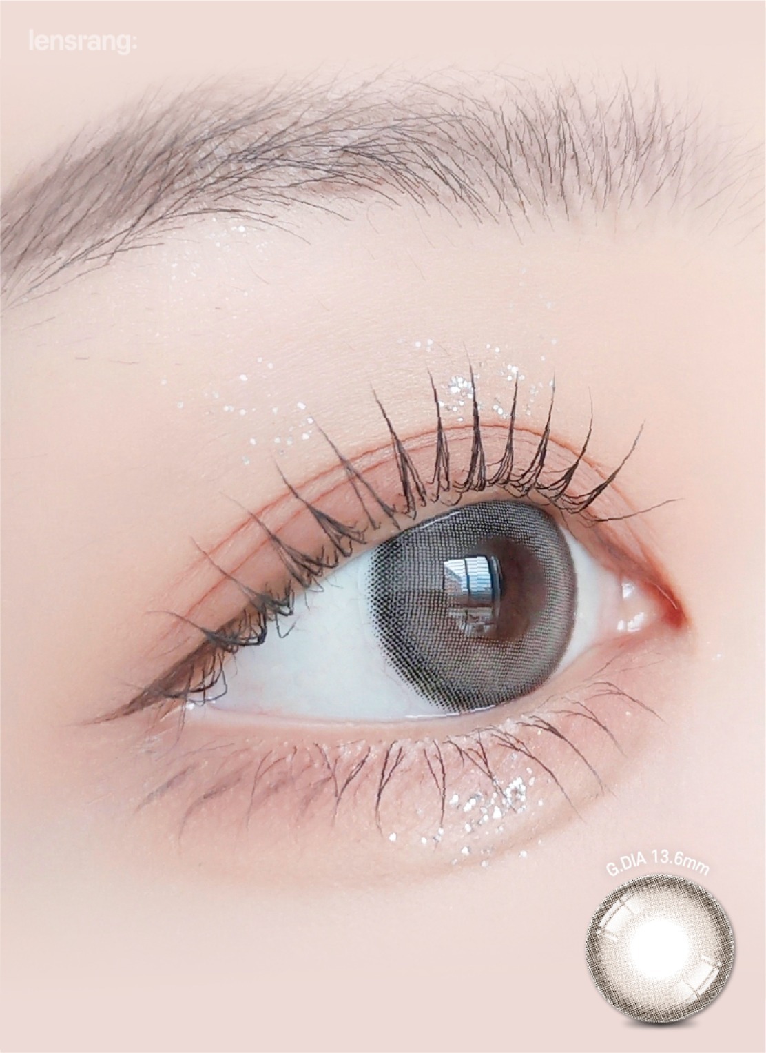 Lensrang Sugar Cream 1 Month Ash Gray｜月拋彩妝隱形眼鏡｜每盒2片