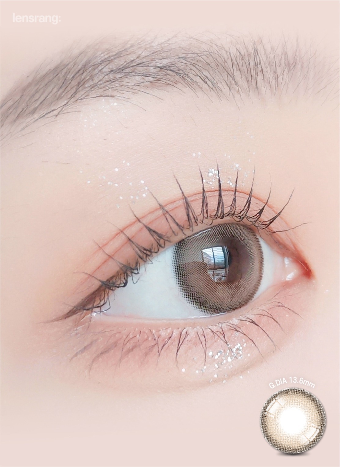 Lensrang Sugar Cream 1 Month Ash Brown｜月拋彩妝隱形眼鏡｜每盒2片