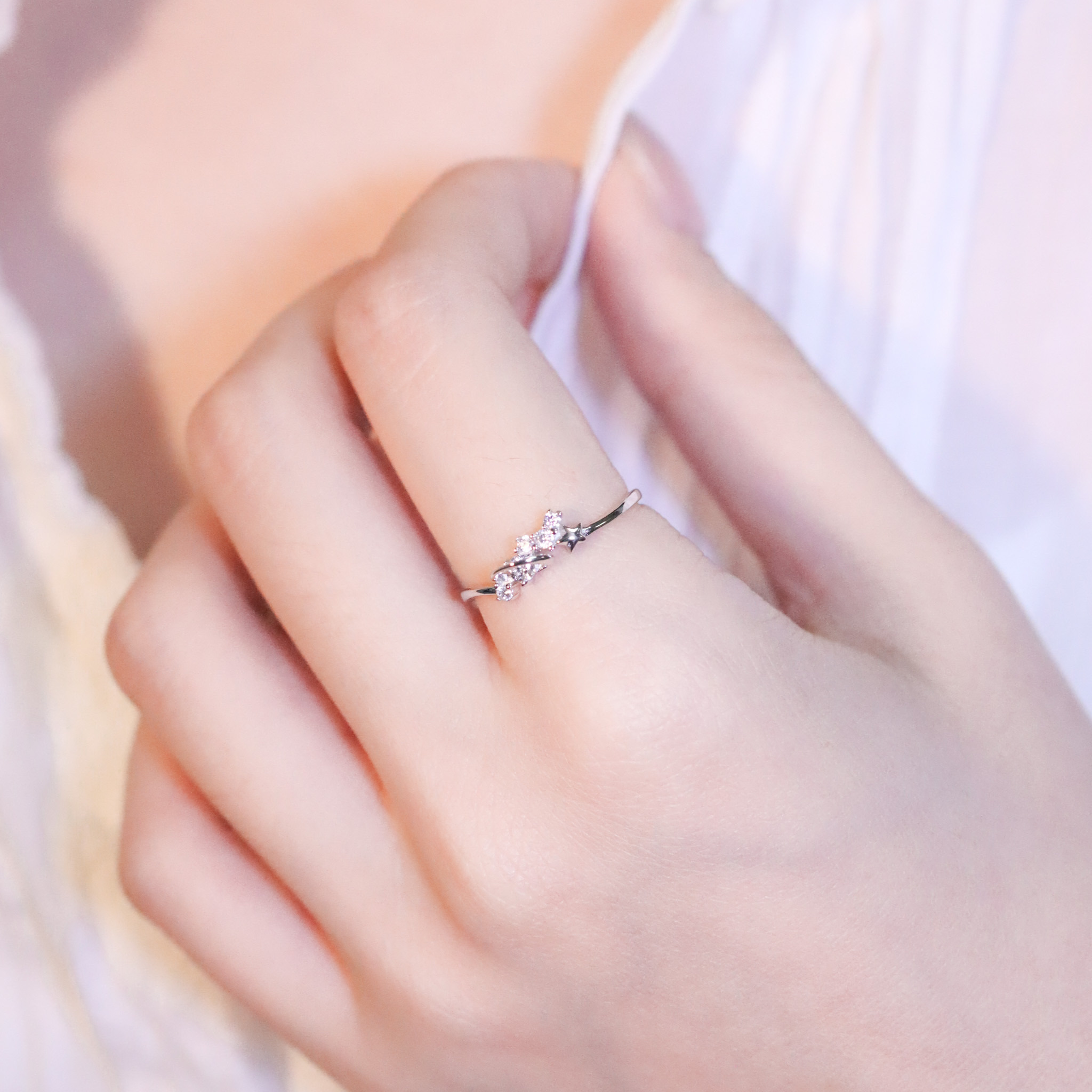 | 925純銀・白金 | 漫晴星球戒指  | RI0748 |