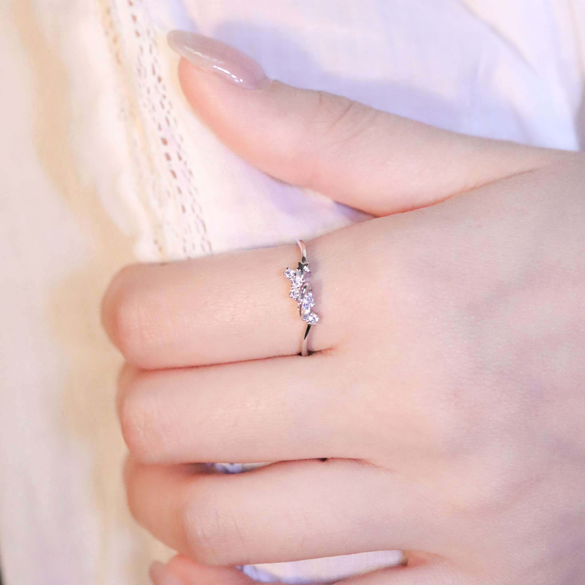 | 925純銀・白金 | 漫晴星球戒指  | RI0748 |