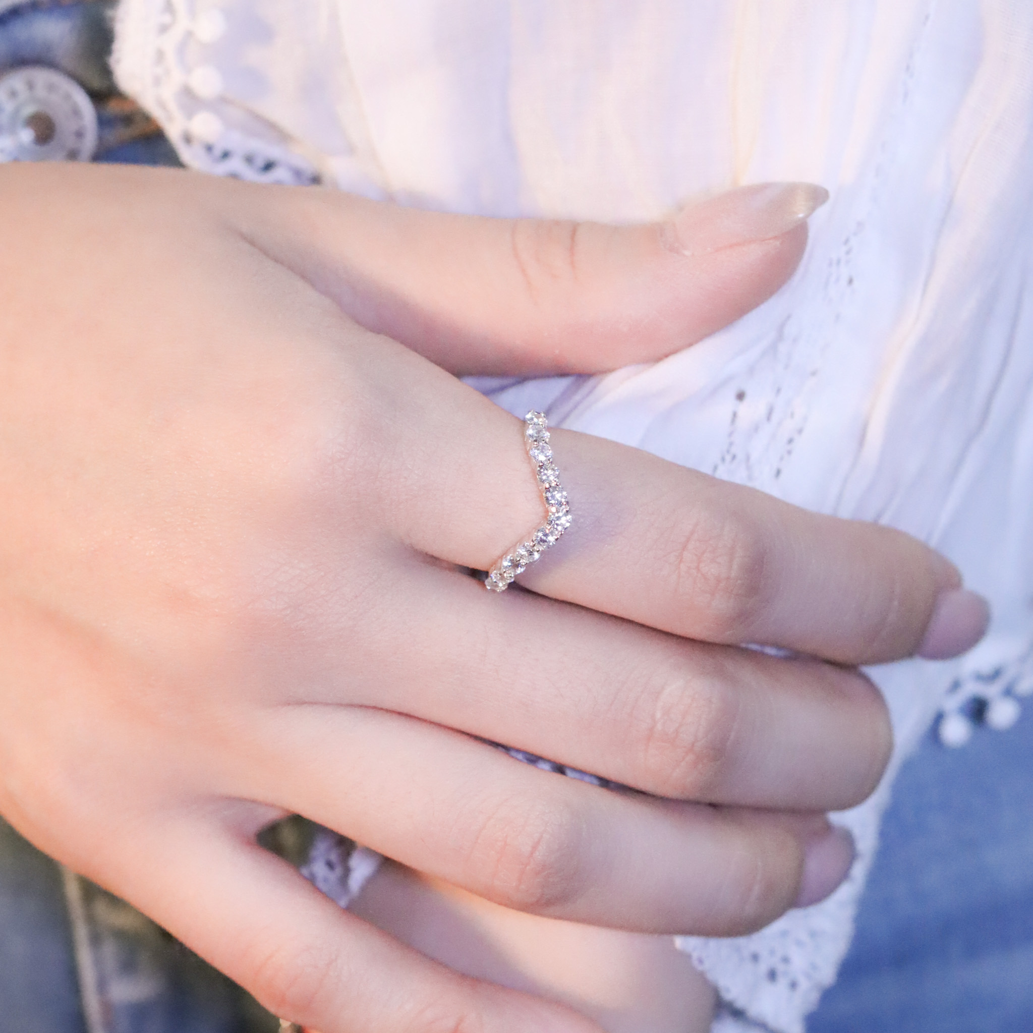 | 925純銀・白金 | 璀璨星岸戒指  | RI0747 |