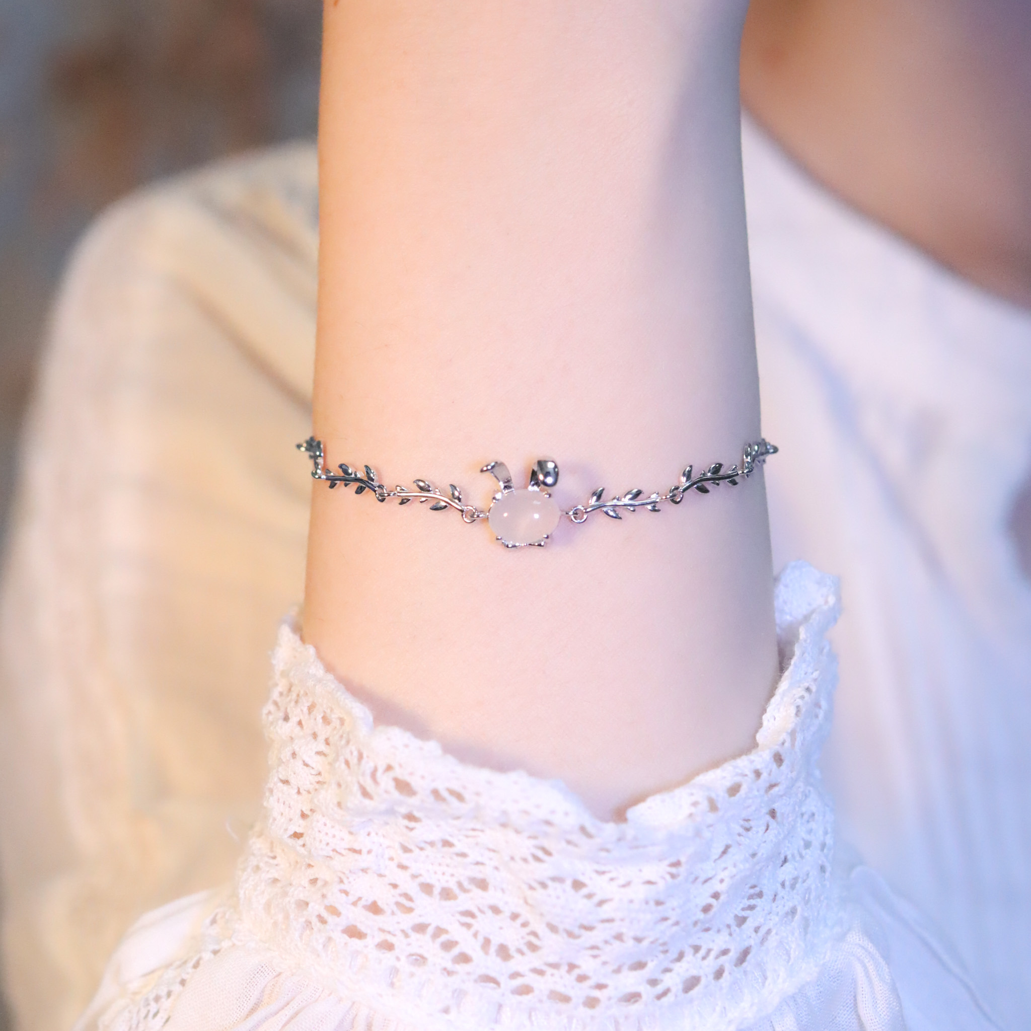 | 925純銀・白金 | 爛漫小兔軟手鐲 | BR1173 |