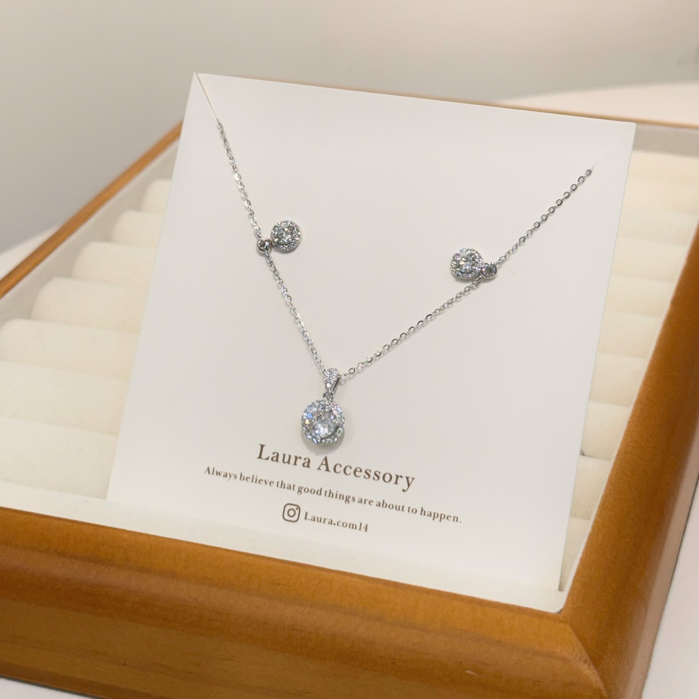 Y43【輕奢】圓鑽純銀套組