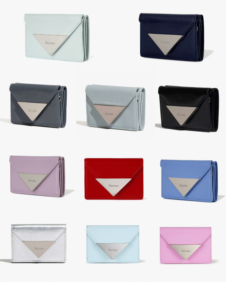 ★Fennec★ CRINKLE TRIANGLE TRIPLE WALLET NAVY BLUE FM2PK07 CRINKLE TRIANGLE TRIPLE WALLET - NAVY BLUE - Fennec