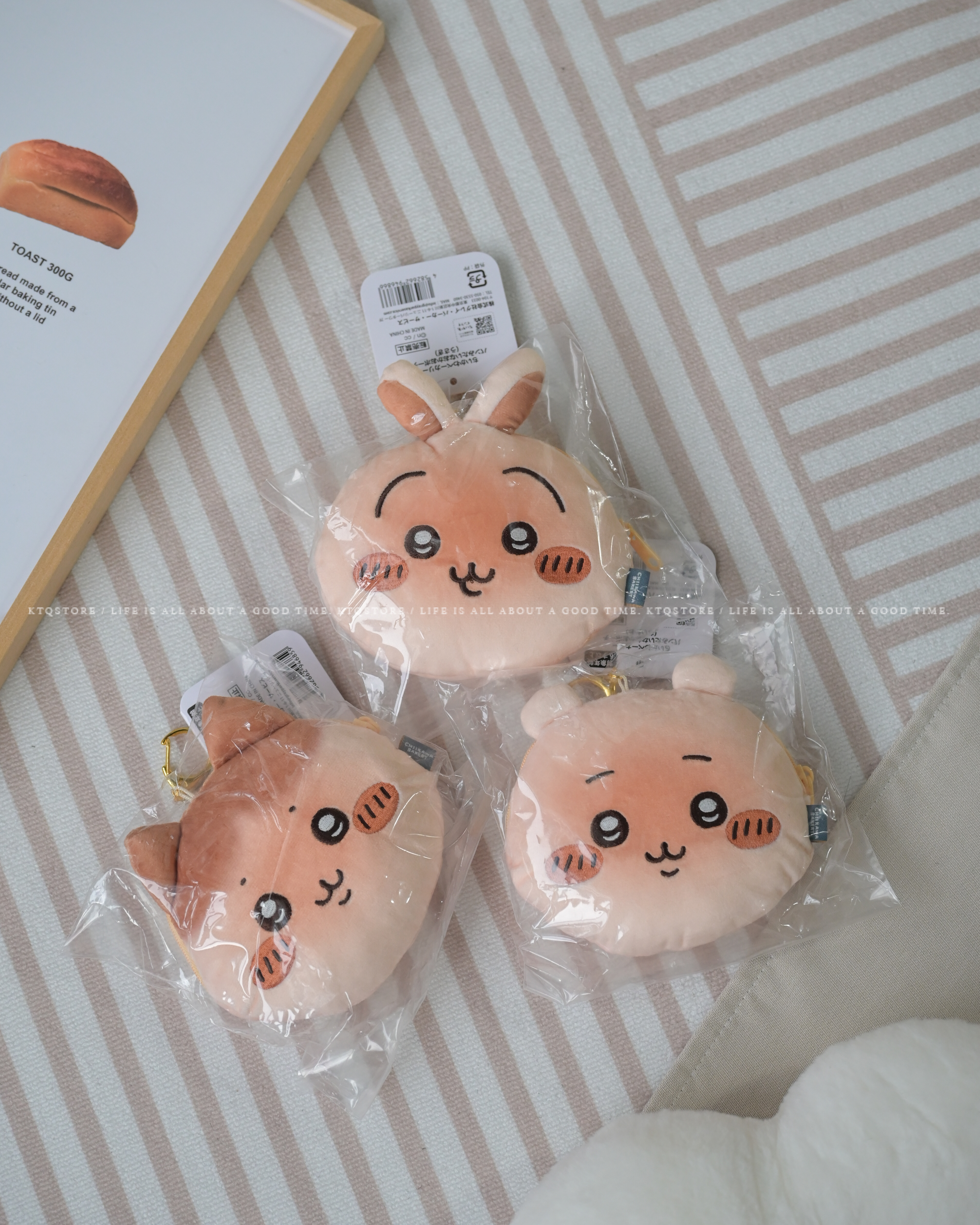 KTQ STORE ‧  日本 Chiikawa 吉伊卡哇 麵包店系列 大頭零錢包 3款