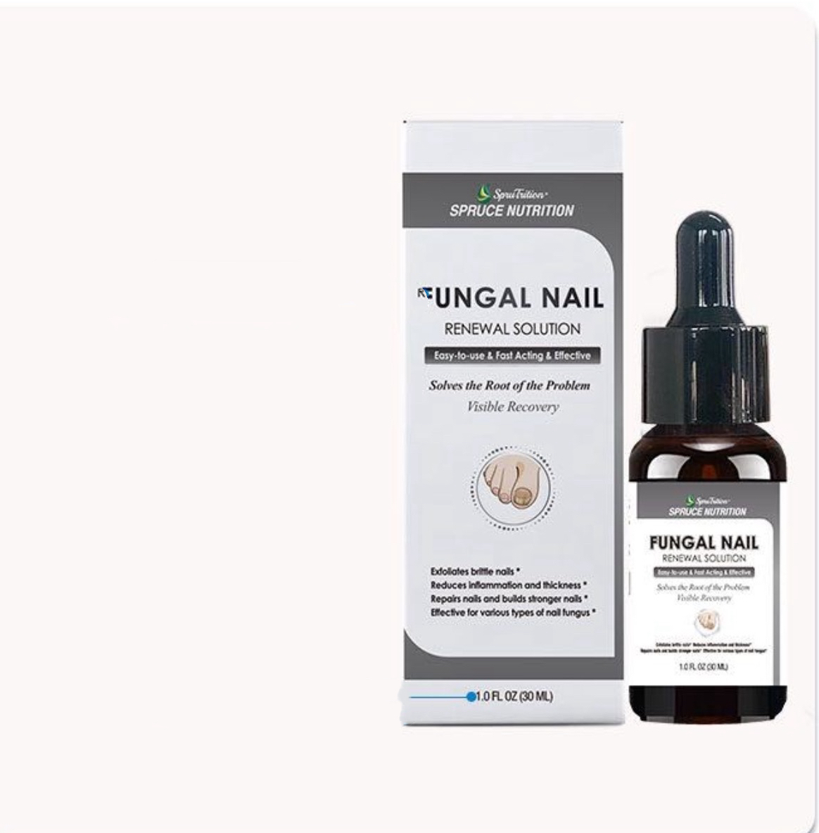 【 Spruce Nutrition 】 天然草本配方 擺脫甲部煩惱 ｜ 修護指甲 ｜ 促進新生 ｜滲透滋養 ｜本草溫和 ｜安全易吸收 ｜30 m l /瓶 （ 美國原裝行貨 ）美國雲杉SPRUCE