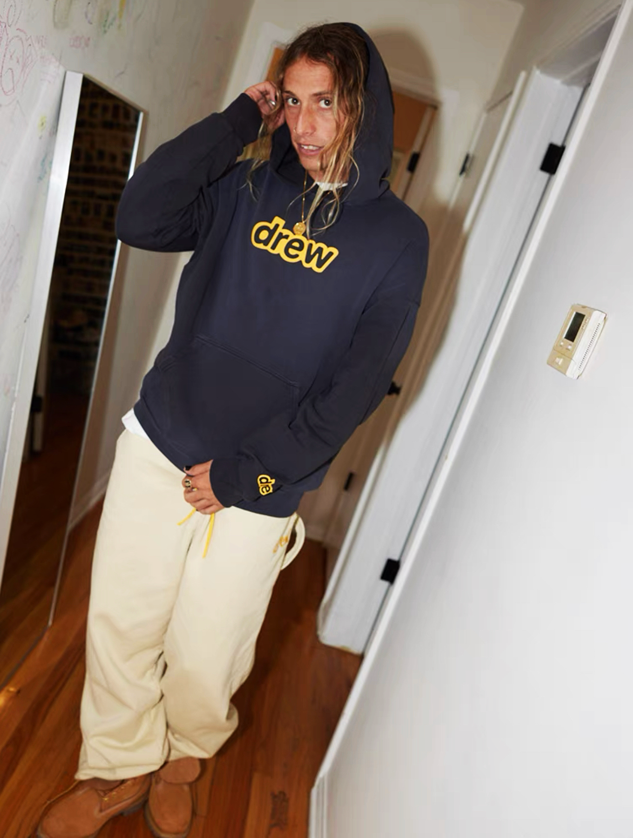 Drew House Secret SS Hoodie Washed Black Color：Washed B