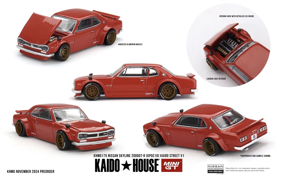 【預訂】Mini GT x Kaido House Nissan Skyline 2000GT-R (KPGC10) Kaido Street V1
