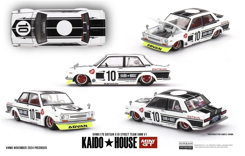 【預訂】Mini GT x Kaido House Datsun 510 Street Team XMM V1