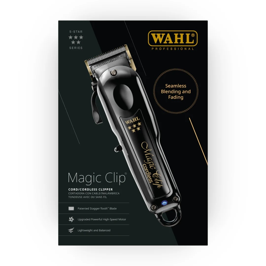 新品未使用品WAHL MagicClip Clipperバリカン　黒　ブラック Wahl Professional 5-Star Series Magic Clip Cord / Cordless