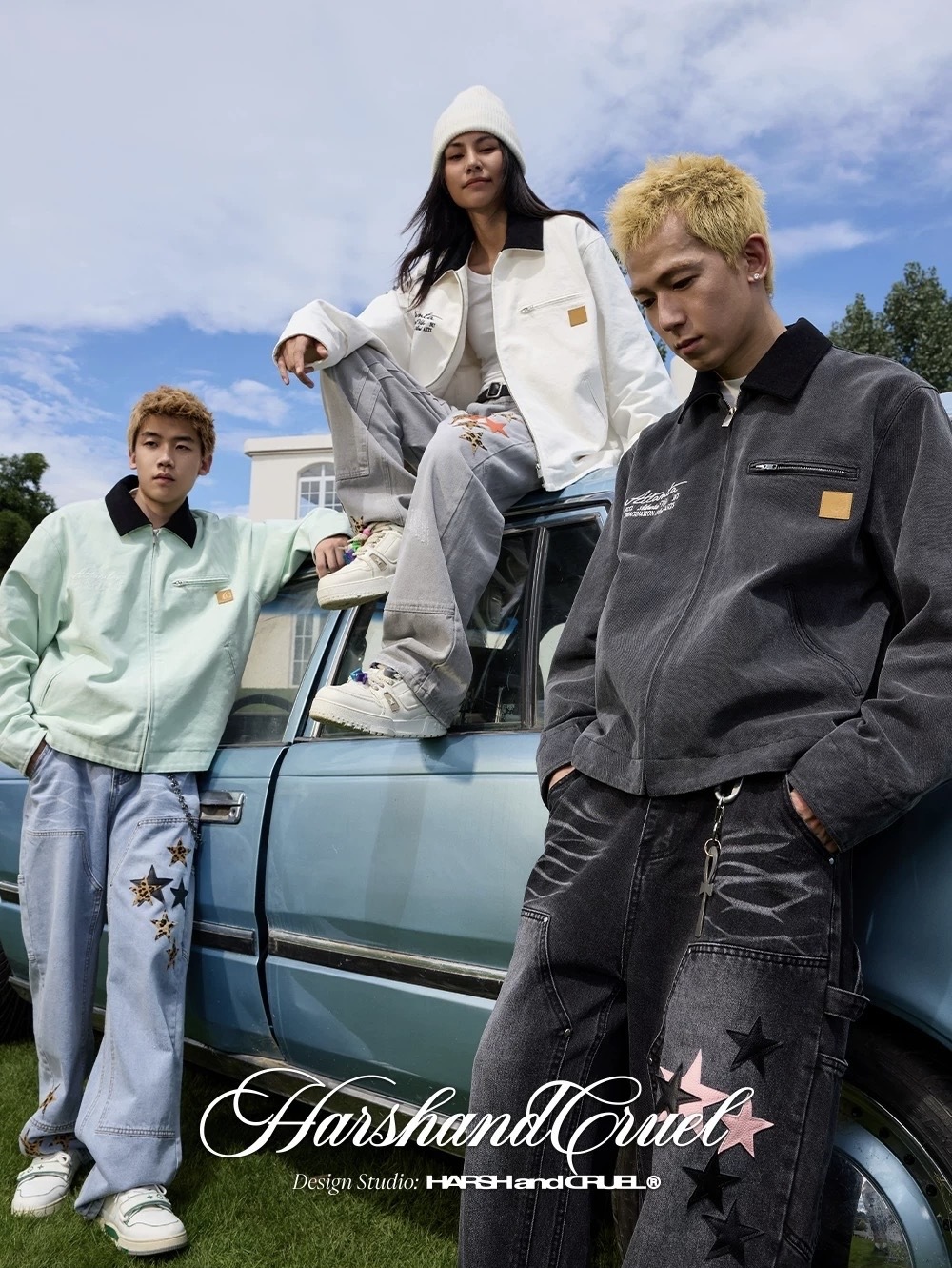 harsh and cruel 美式復古洗水做舊HACR底特律夾克