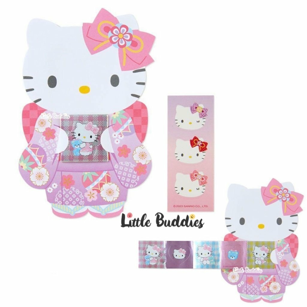 日版Sanrio Dcut 造型抱貼紙利是封 3入