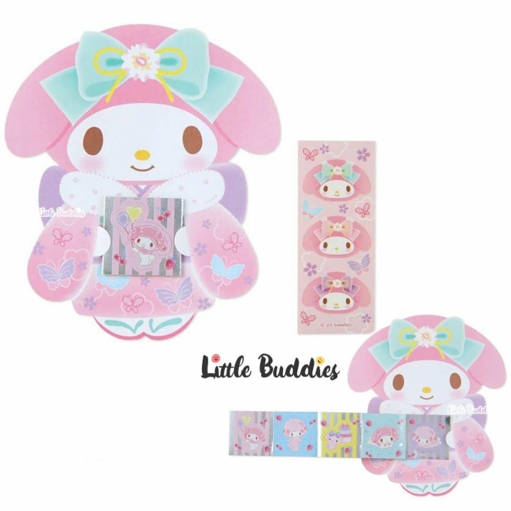 日版Sanrio Dcut 造型抱貼紙利是封 3入