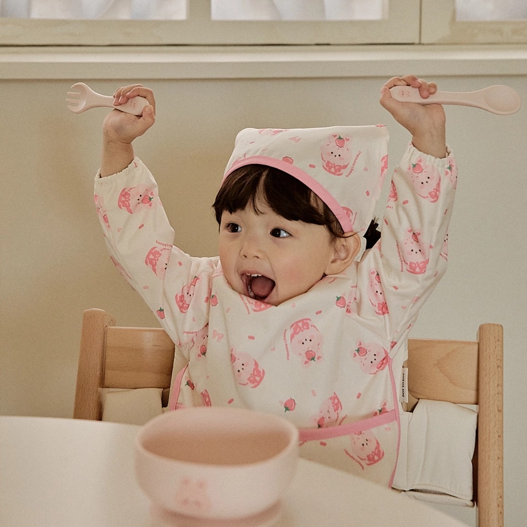 DOT甜甜點心派對系列 防水長袖輔食罩衣