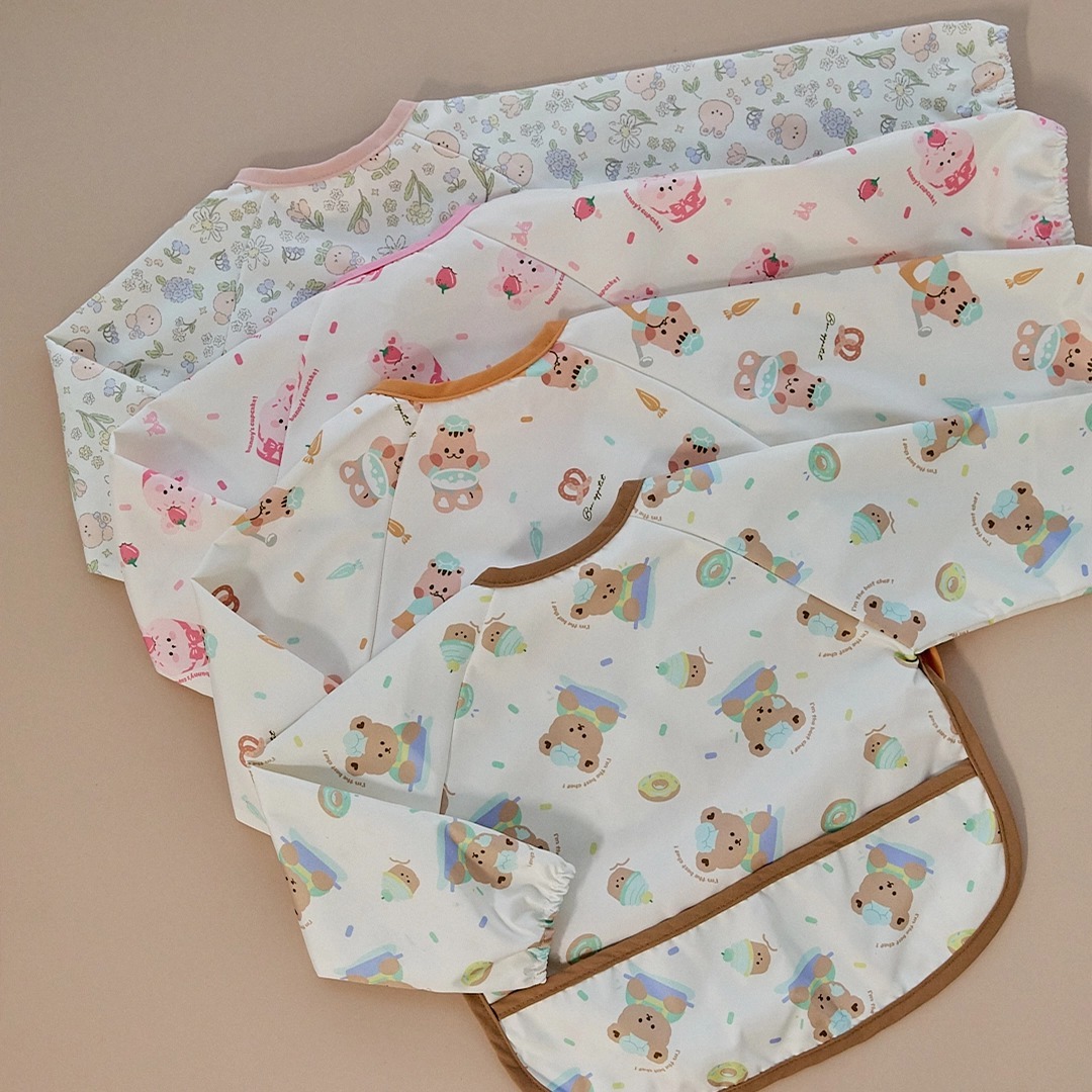 DOT甜甜點心派對系列 防水長袖輔食罩衣