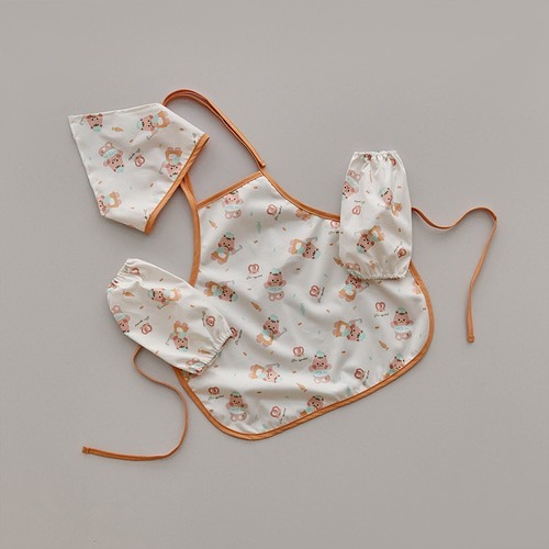 DOT甜甜點心派對系列 防水圍裙三件組(圍裙+套袖+頭巾)