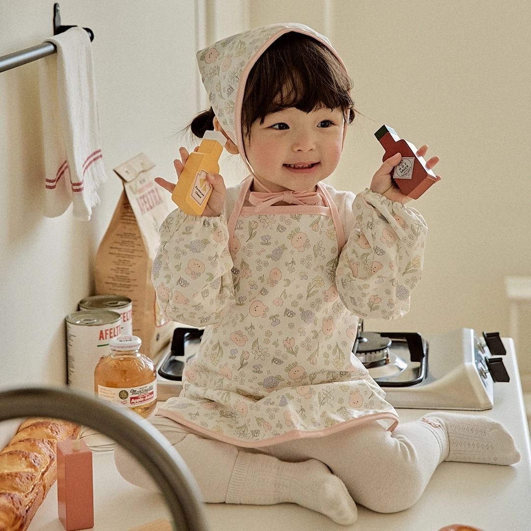 DOT甜甜點心派對系列 防水圍裙三件組(圍裙+套袖+頭巾)