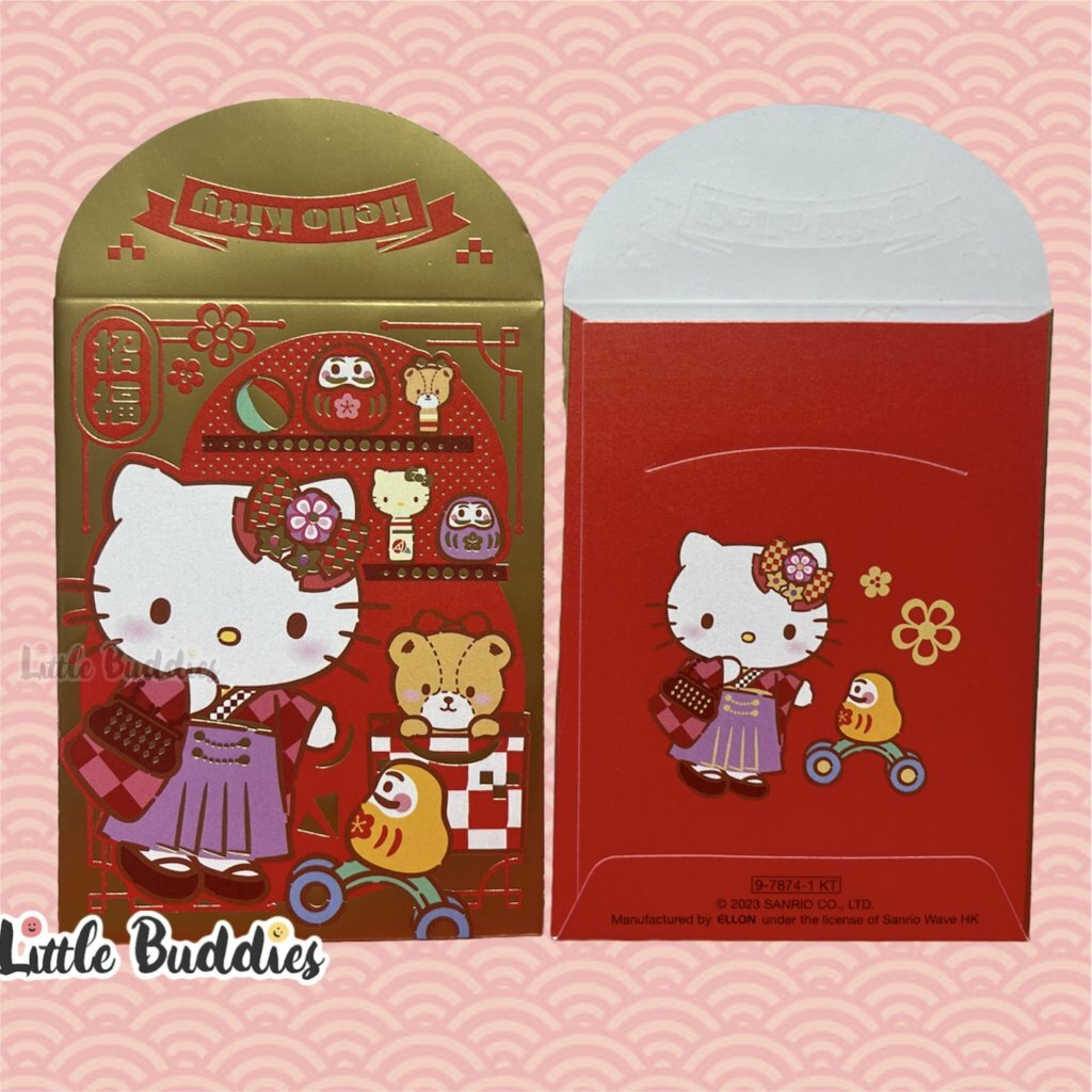 港版Sanrio 2023新年系列產品 "大正"燙金利是封 8個/包