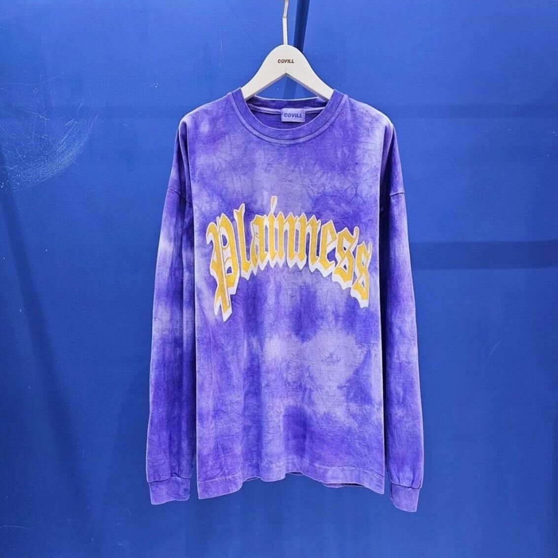 紮染英文字長袖衫 COVILL-121T