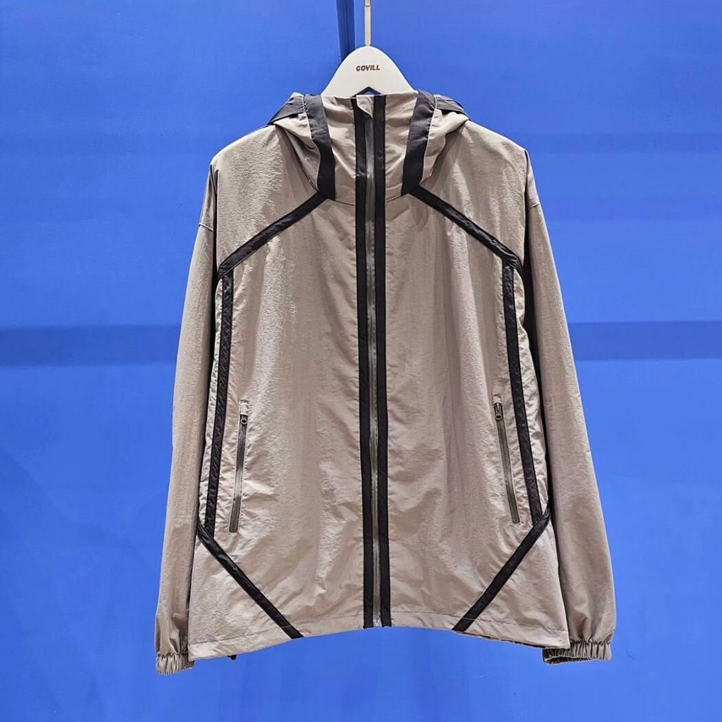 拼色連帽拉鍊外套 COVILL-127JK