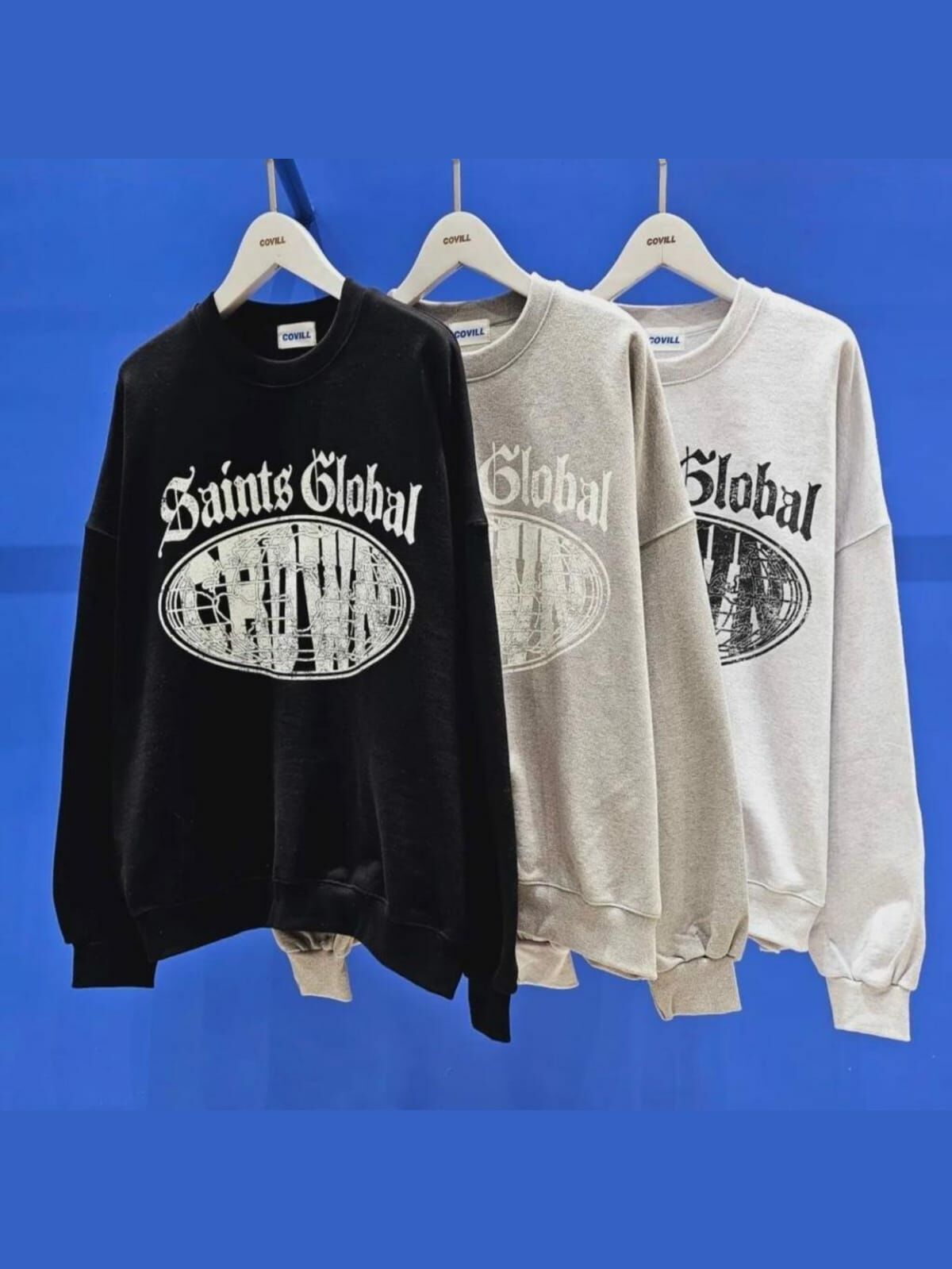 英文字圖案衛衣 COVILL-131T