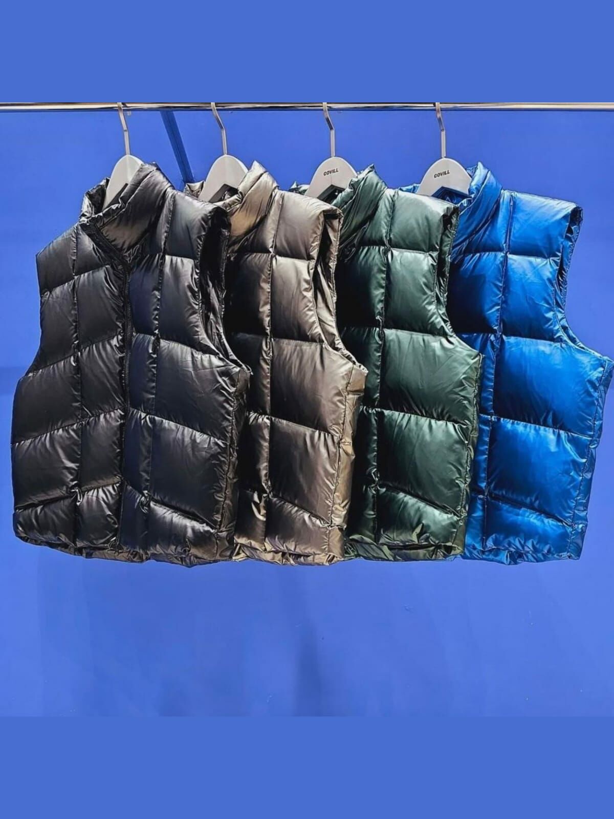 淨色拉鍊背心褸(夾棉) COVILL-136V