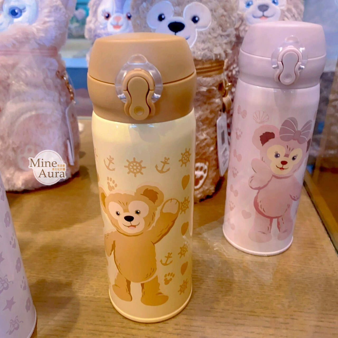 達菲 Duffy 保溫瓶+絨毛造型杯套 -上海迪士尼樂園