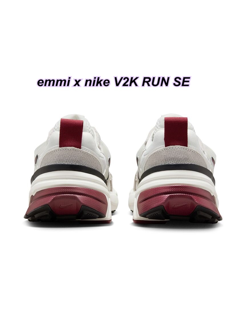 emmi x nike V2K RUN SE  白/酒紅色波鞋
