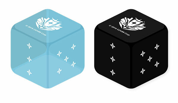 hololive OFFICIAL CARD GAME Official Dice "Light Blue & Black (Set of 2)"