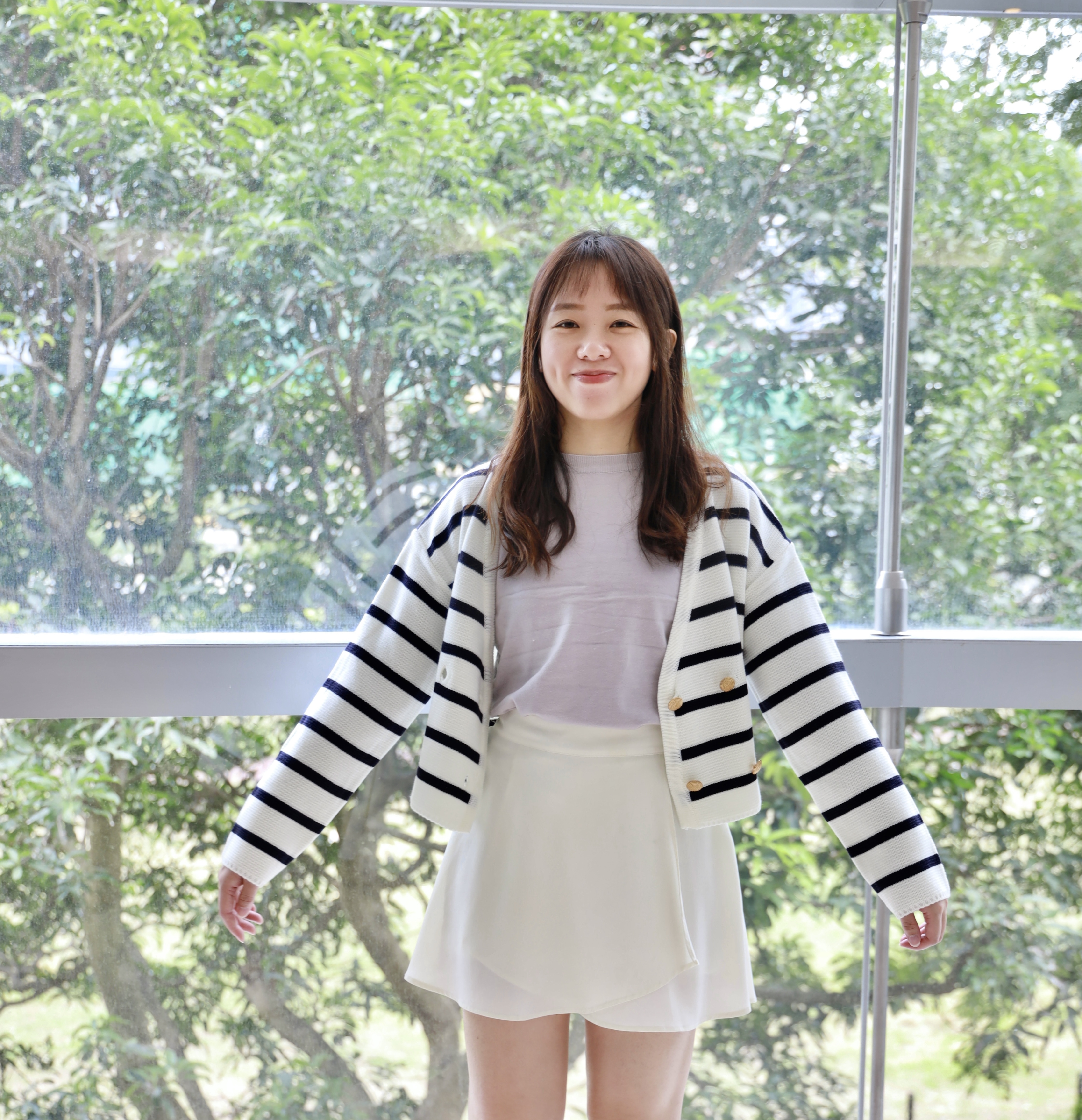 ||CA157|| 短身闊橫間條精神爽利外套