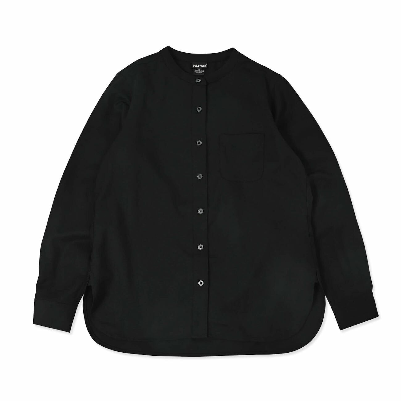 Marmot Women's Petal No Collar Shirts 女款立領美麗諾羊毛長袖襯衫 TSAWS056-J003 黑色 [HappyOutdoor]