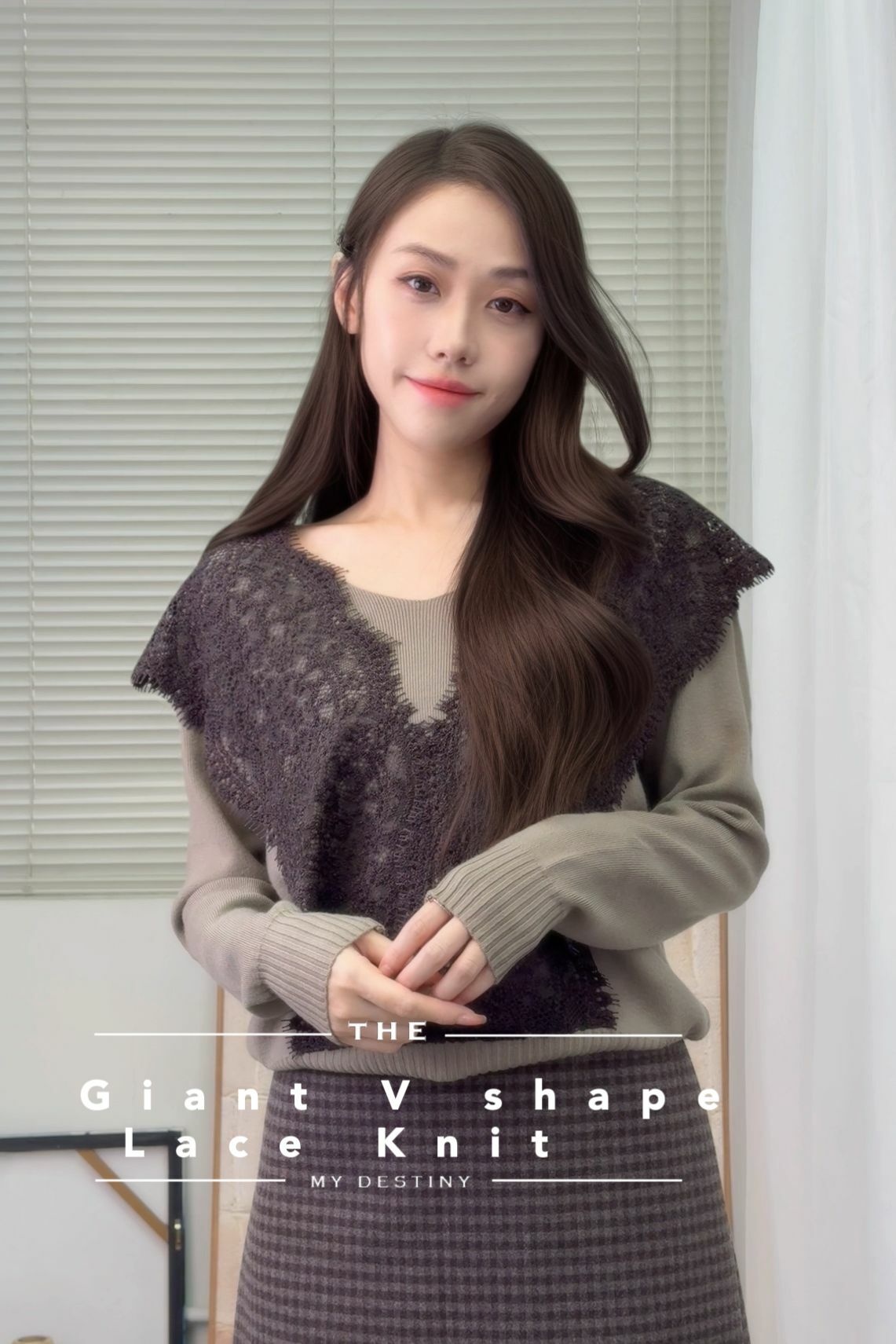 TOP#6593 ♡BigV 蕾絲針織TOP♡