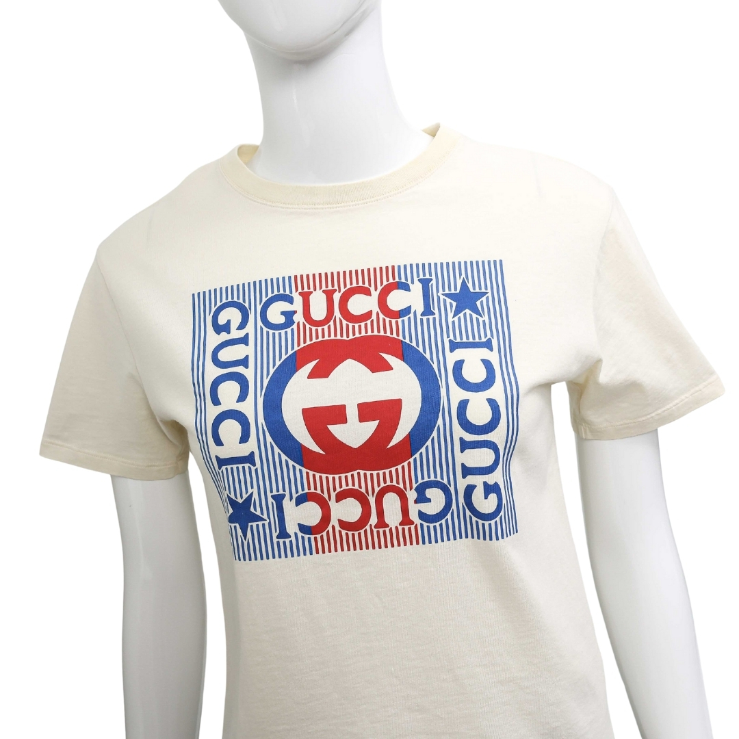 Gucci newborn cotton T-shirt 757858xjgpi Blue | Caposerio.com