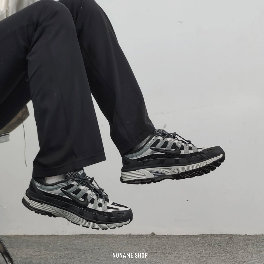 NIKE P-6000 BLACK 栓扣式鞋帶 復古 黑灰 (男款)