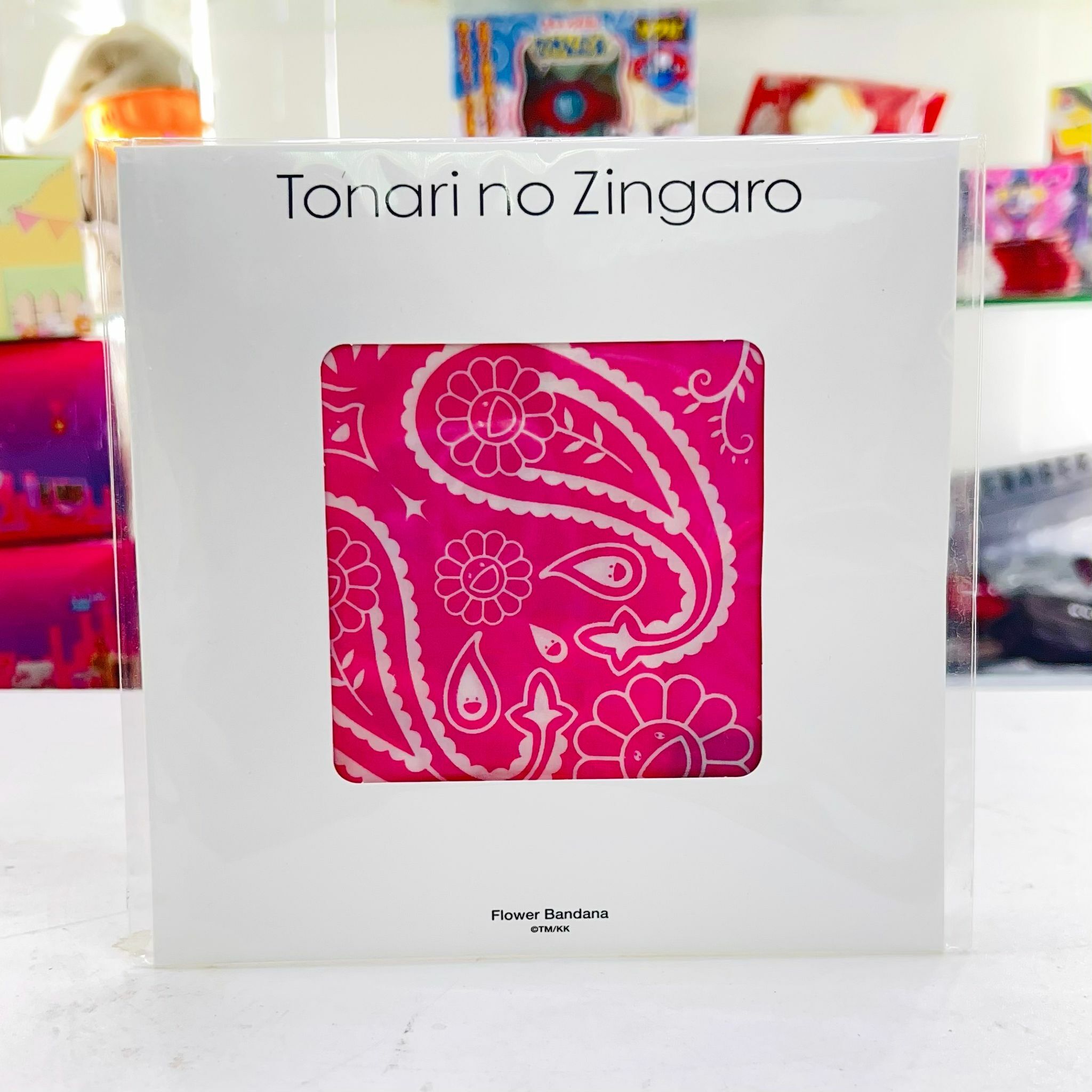 Tonari no Zingaro Flower Paisley Bandana 50cm - Pink