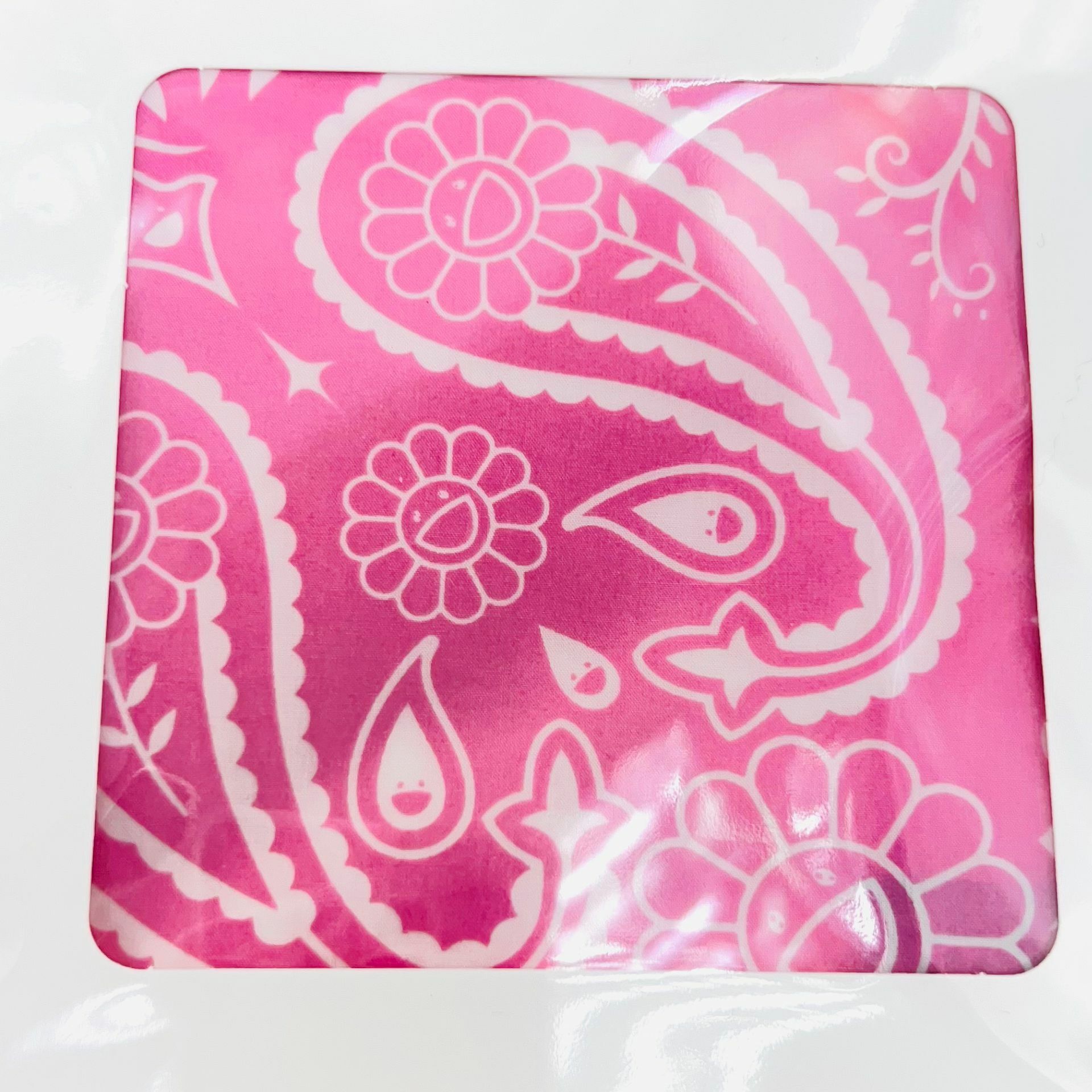 Tonari no Zingaro Flower Paisley Bandana 50cm - Pink