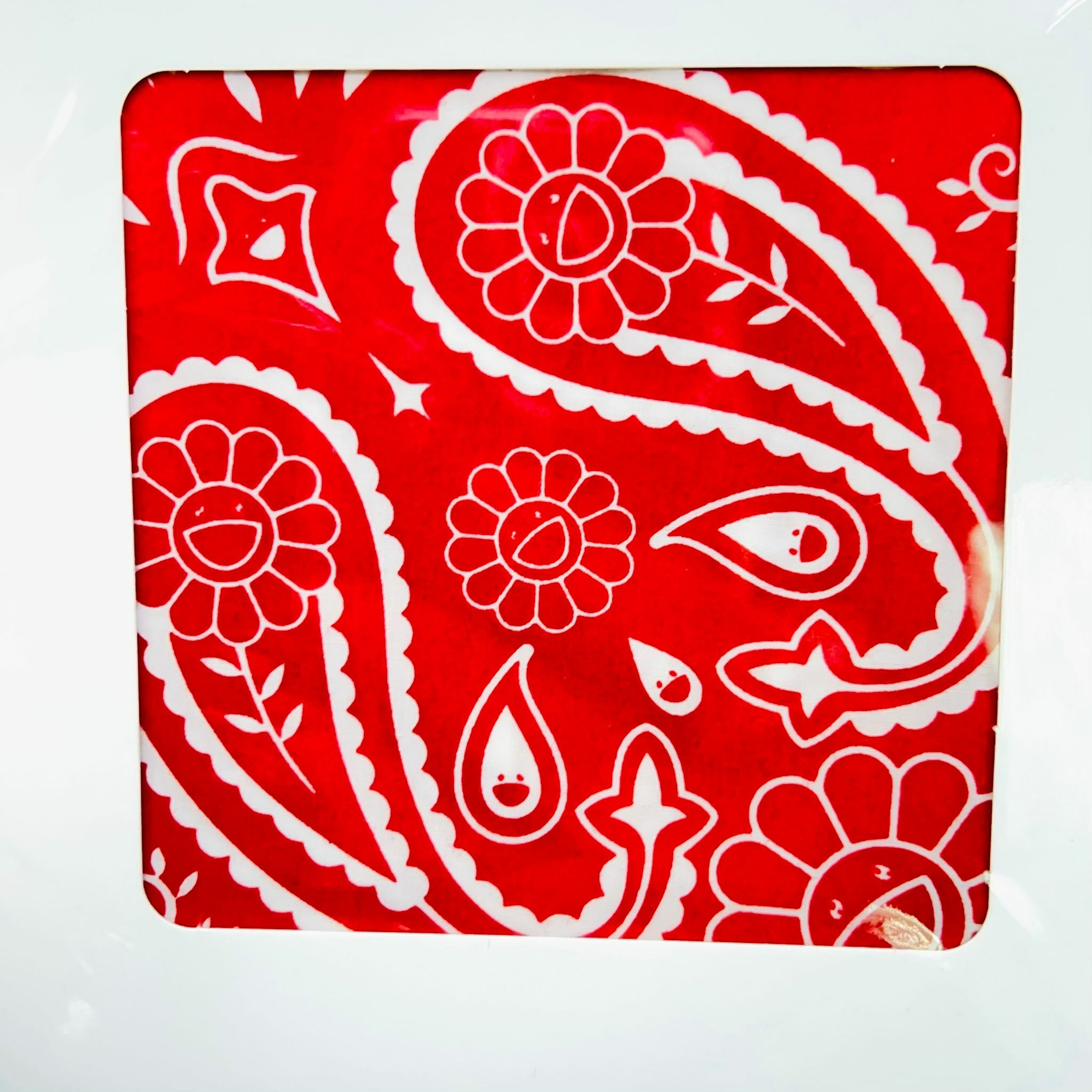 Tonari no Zingaro Flower Paisley Bandana 50cm - Red