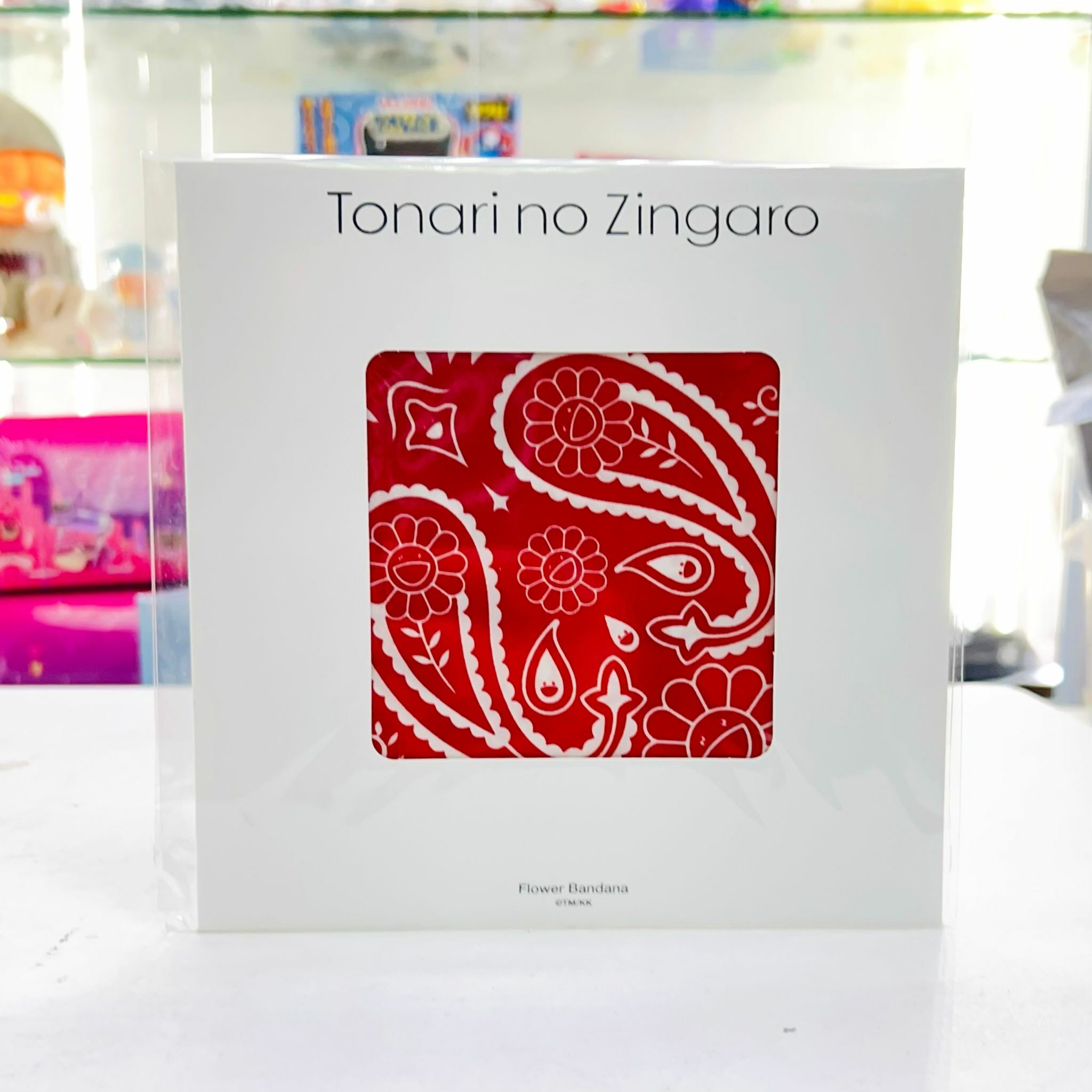 Tonari no Zingaro Flower Paisley Bandana 50cm - Red