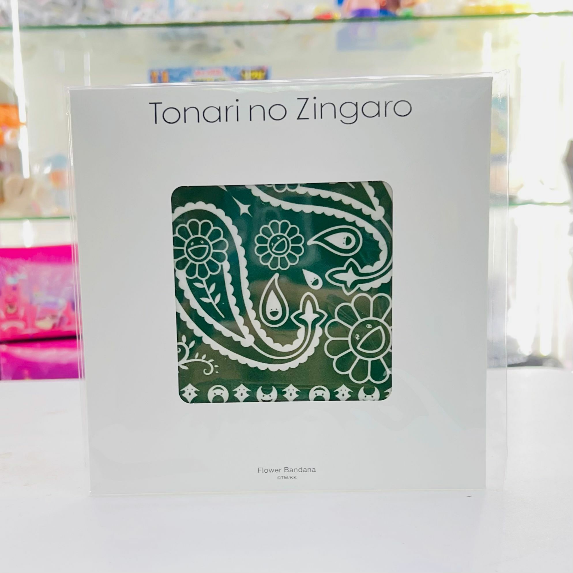 Tonari no Zingaro Flower Paisley Bandana 50cm - Green