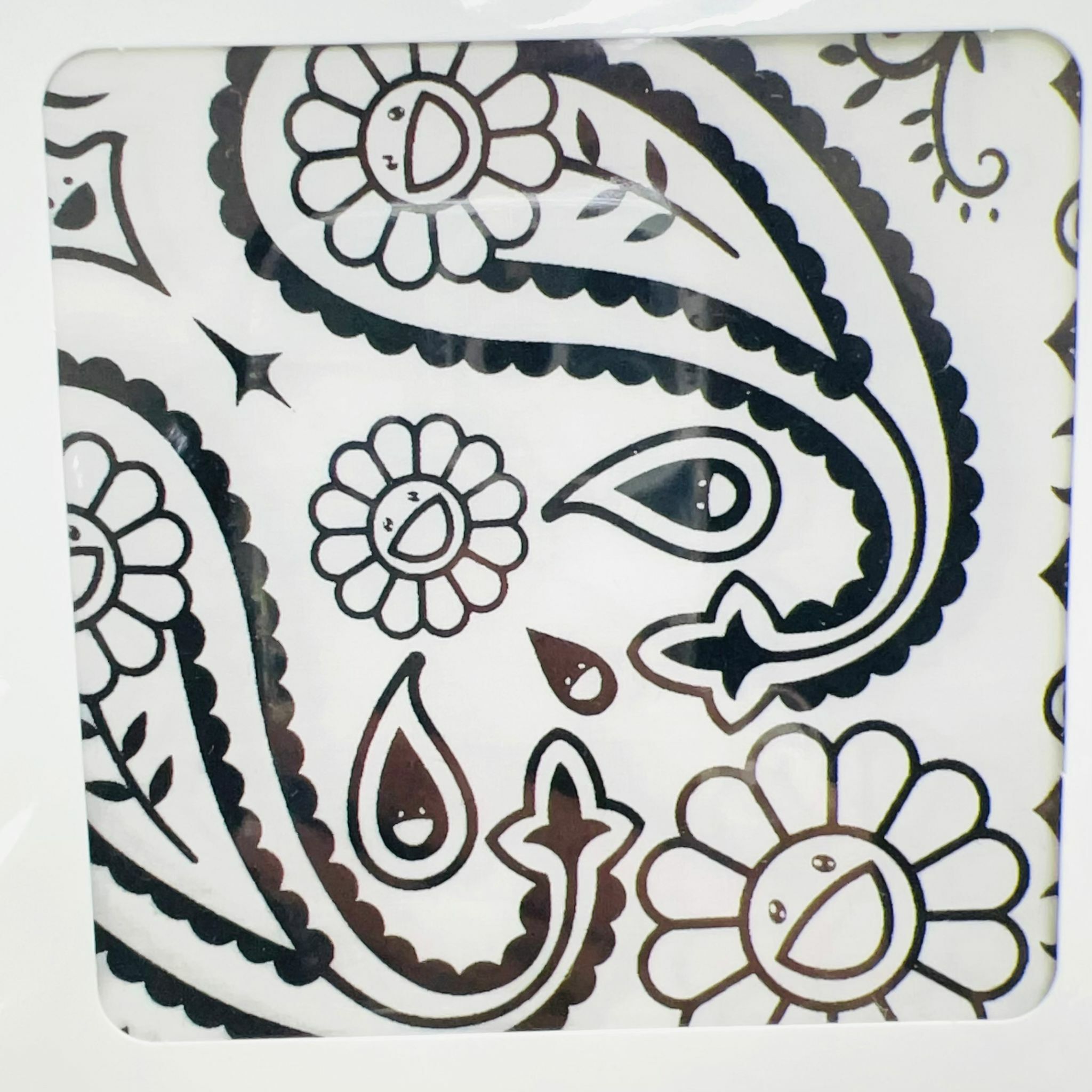 Tonari no Zingaro Flower Paisley Bandana 50cm - White