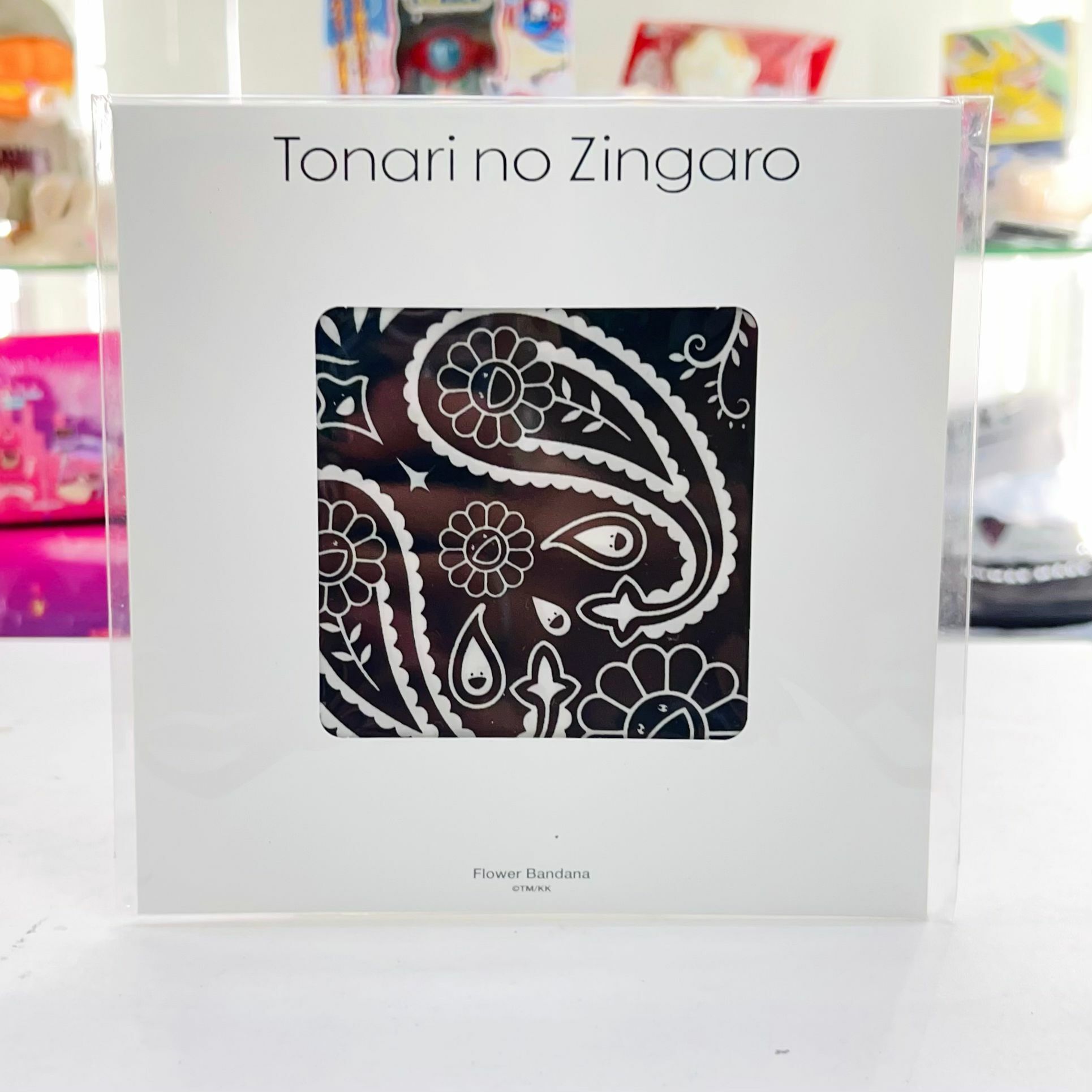 Tonari no Zingaro Flower Paisley Bandana 50cm -Black